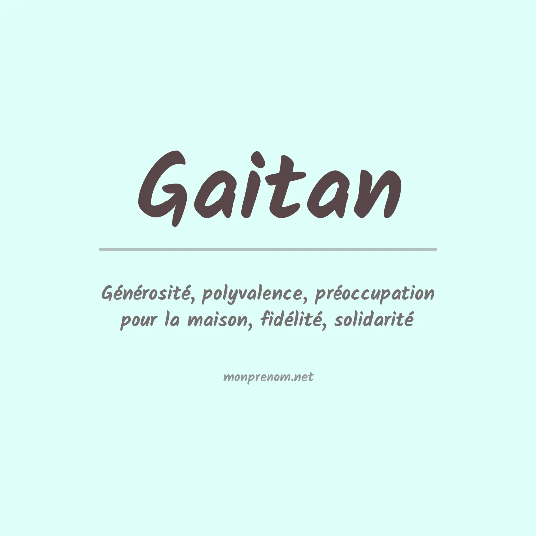 Prénom Gaitan