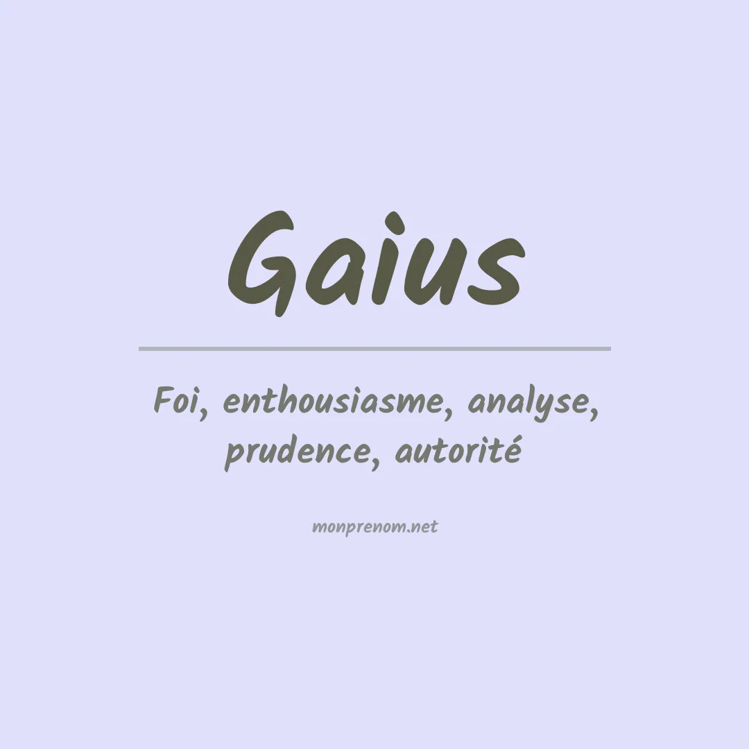 Prénom Gaius