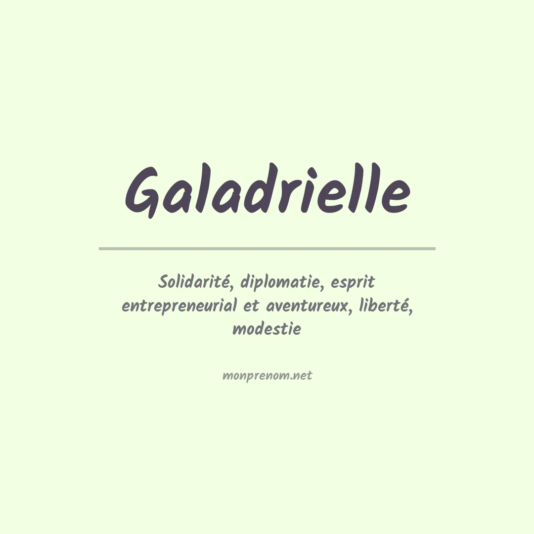 Signification du prénom Galadrielle