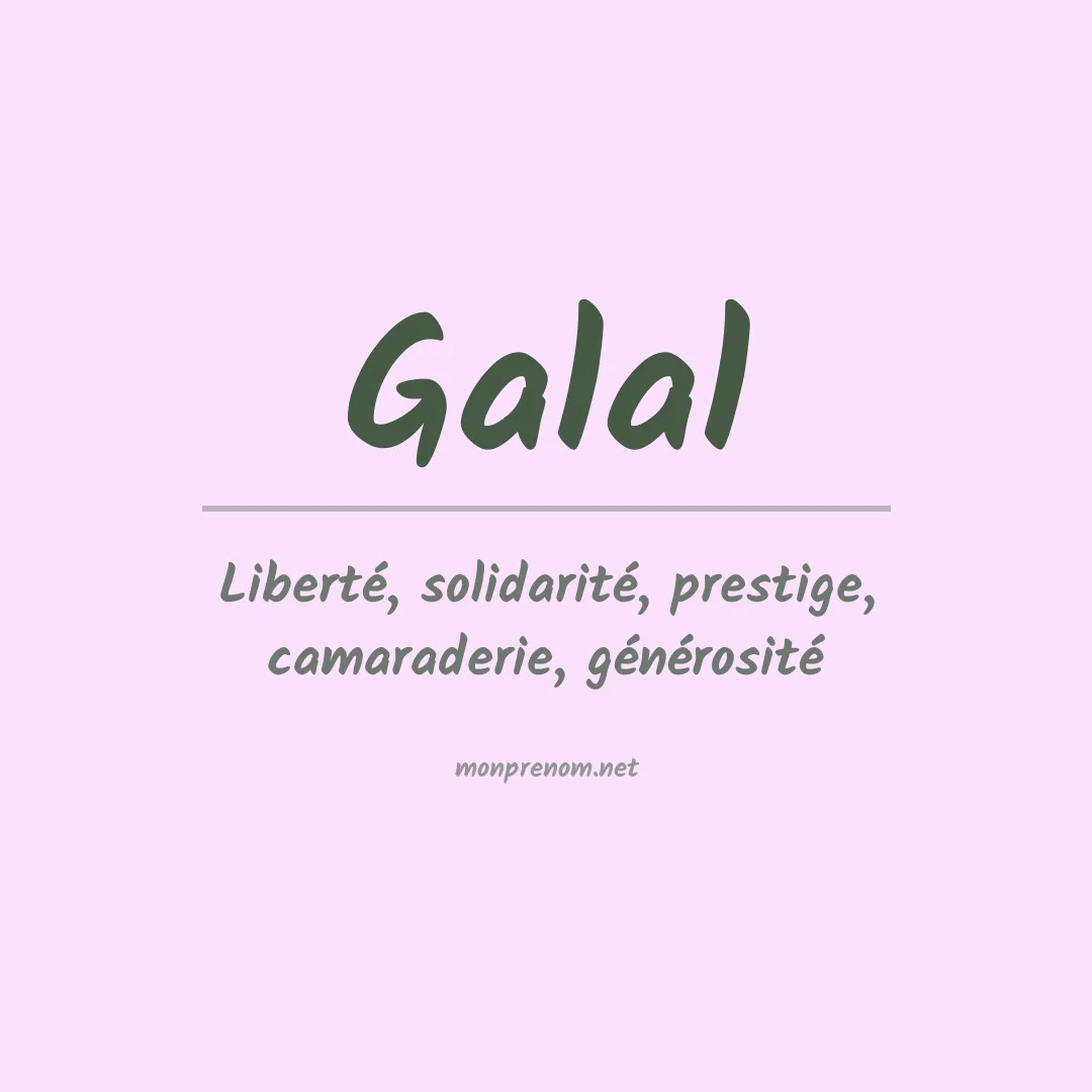 Prénom Galal