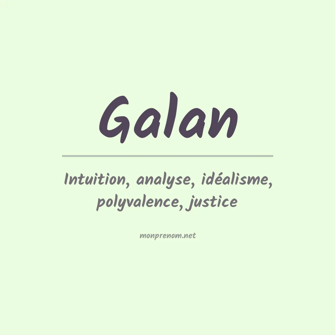 Prénom Galan
