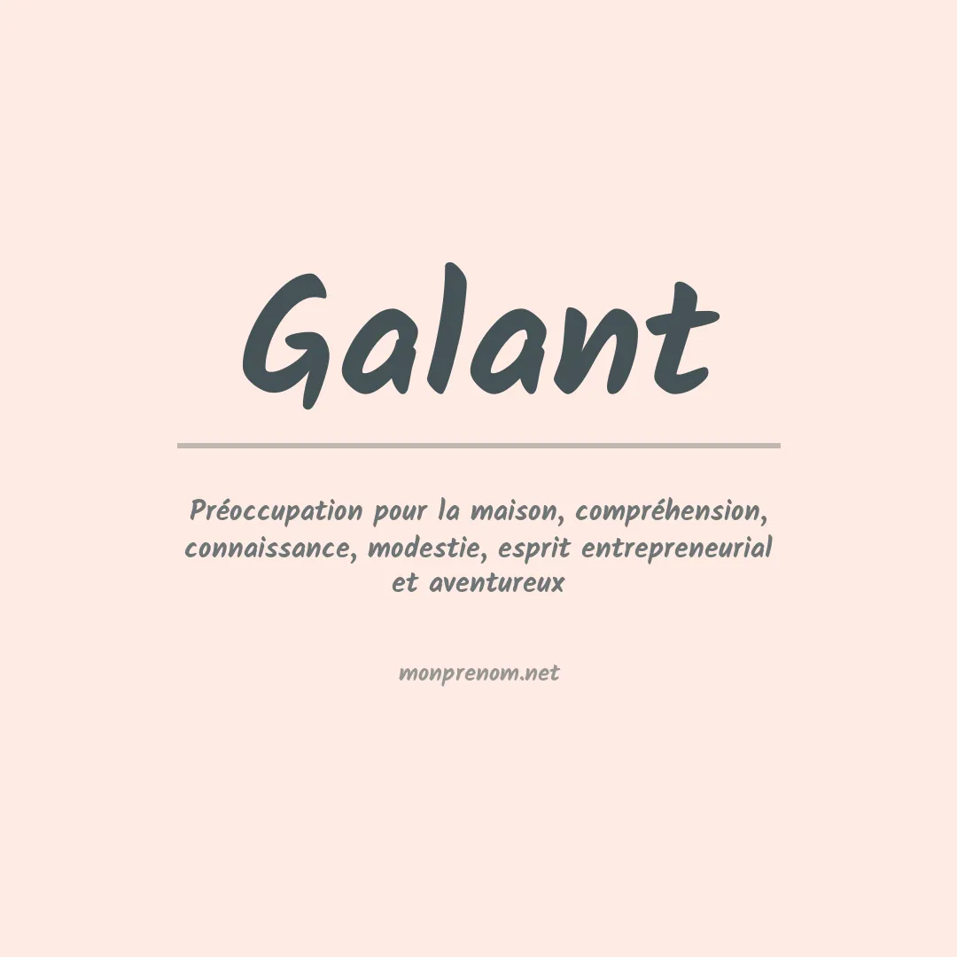 Prénom Galant