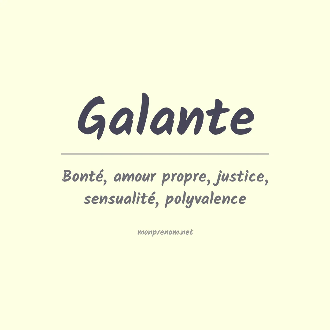 Prénom Galante