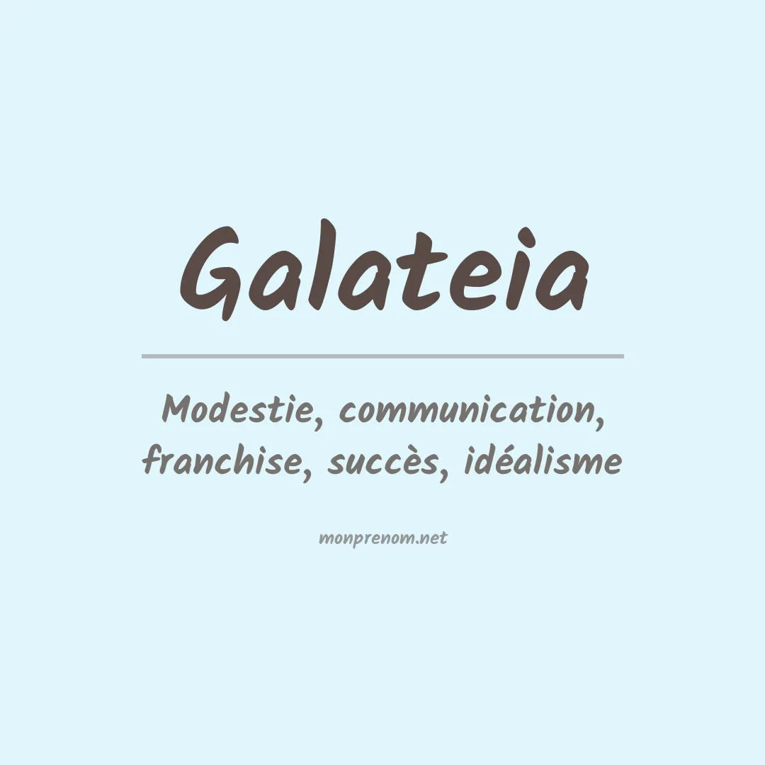 Signification du prénom Galateia