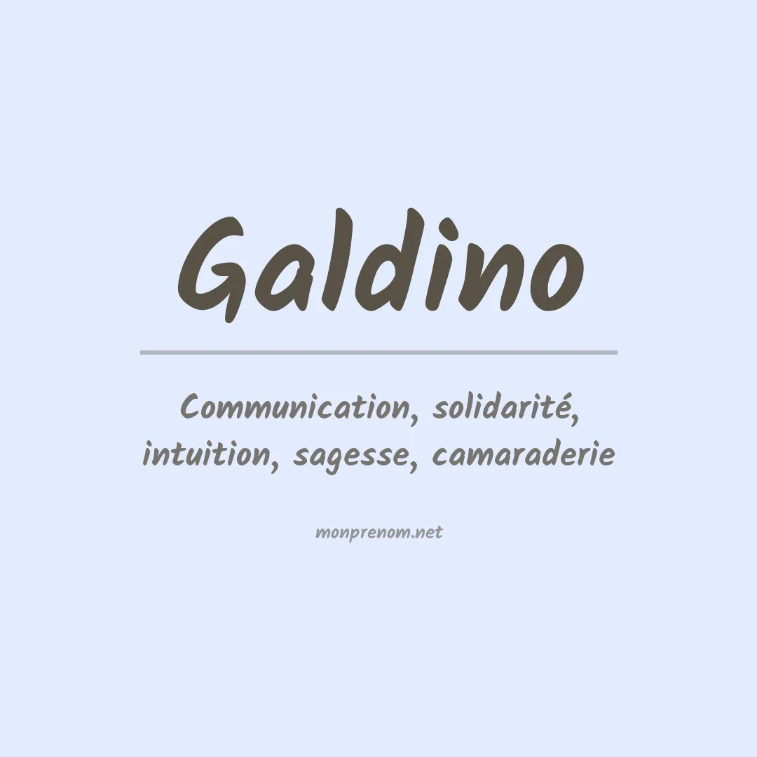 Prénom Galdino