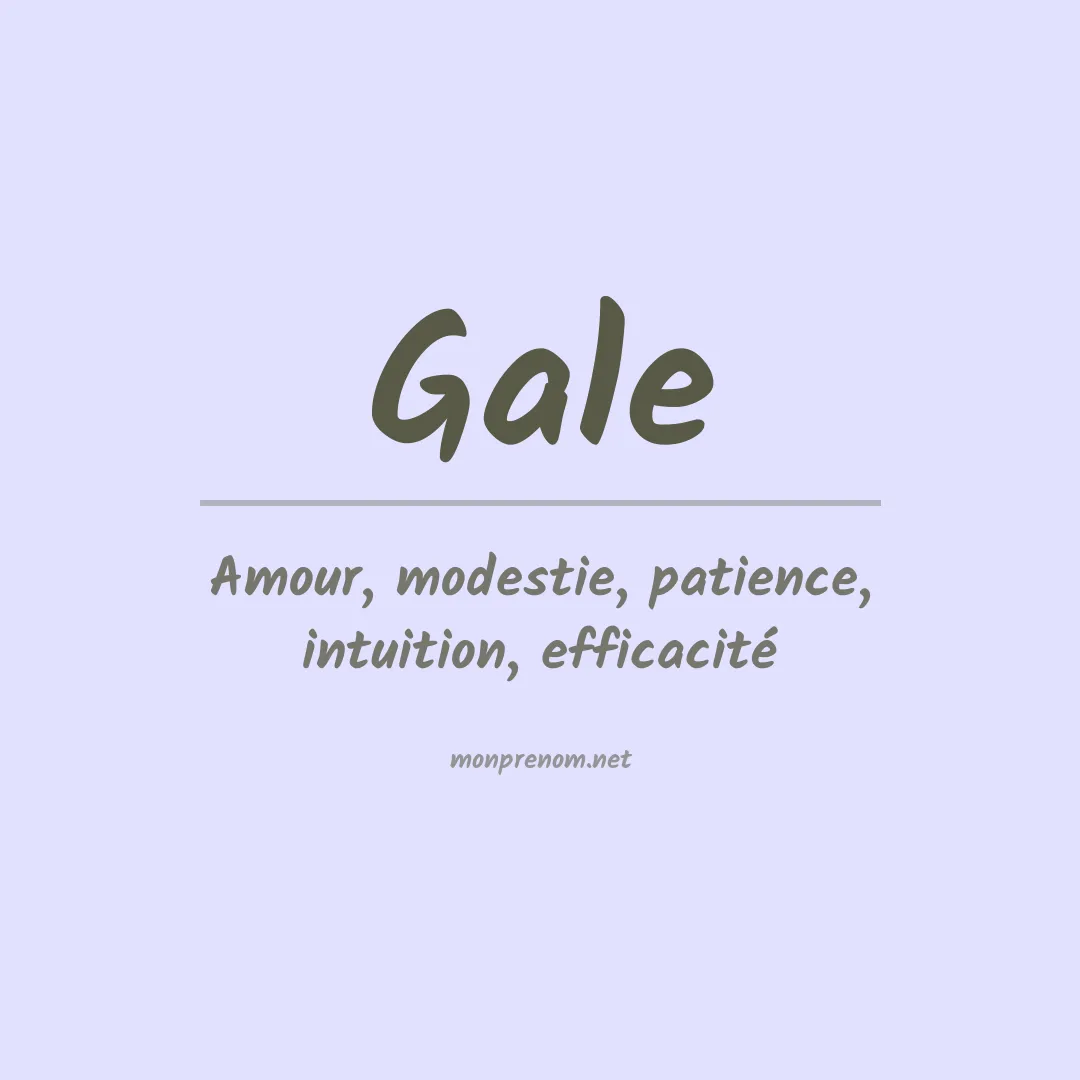 Prénom Gale