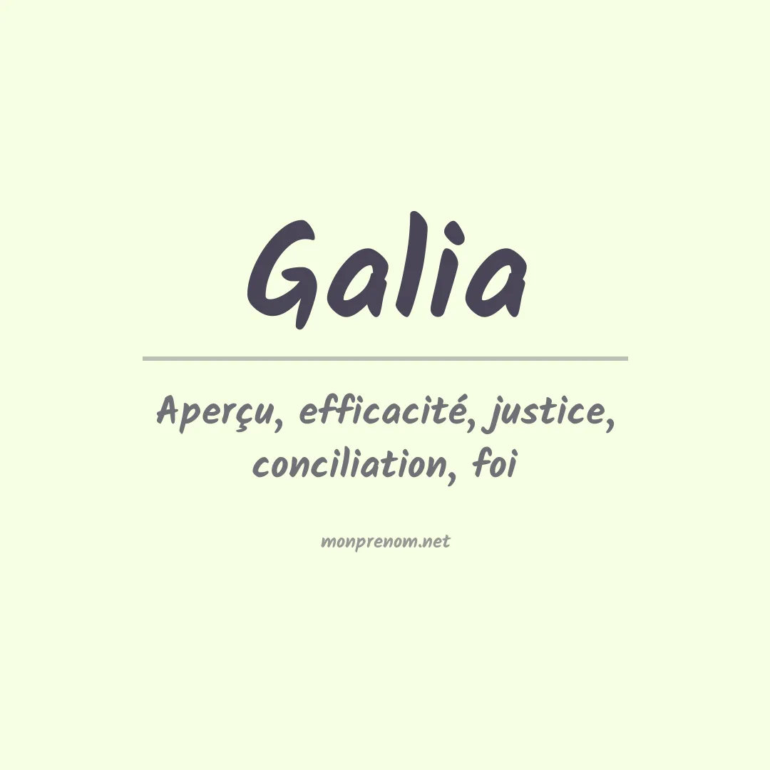 Signification du prénom Galia