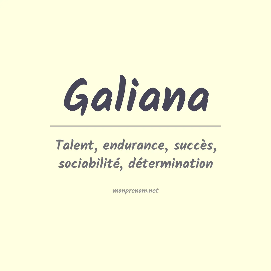 Prénom Galiana