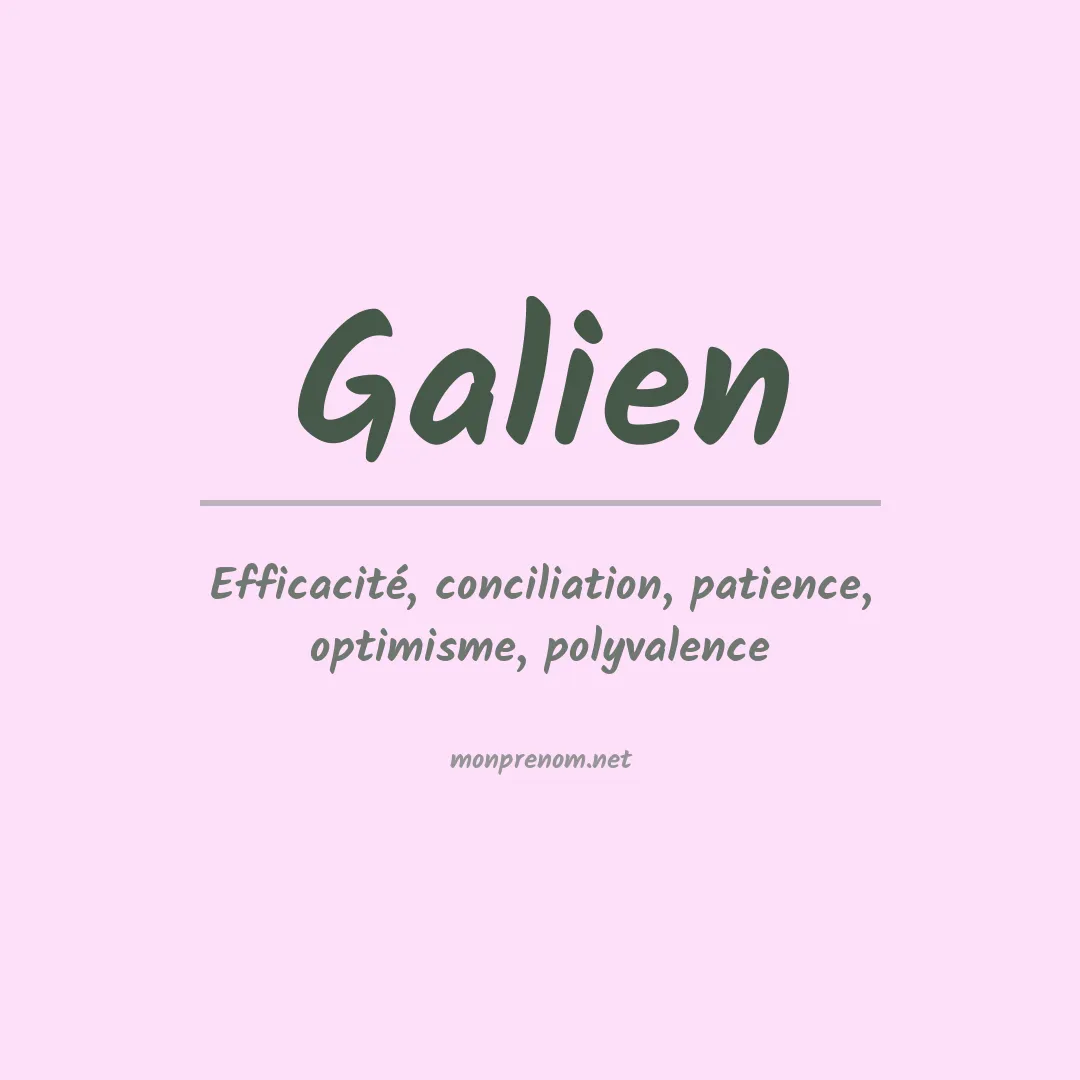 Signification du prénom Galien