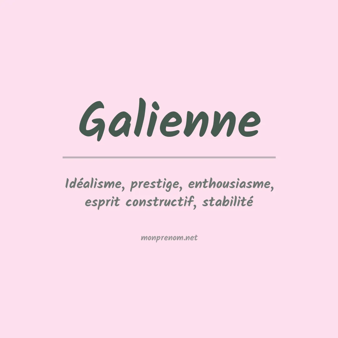 Signification du prénom Galienne