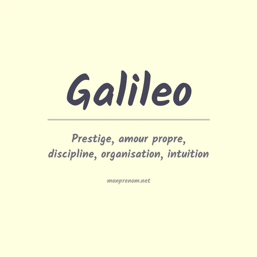Prénom Galileo