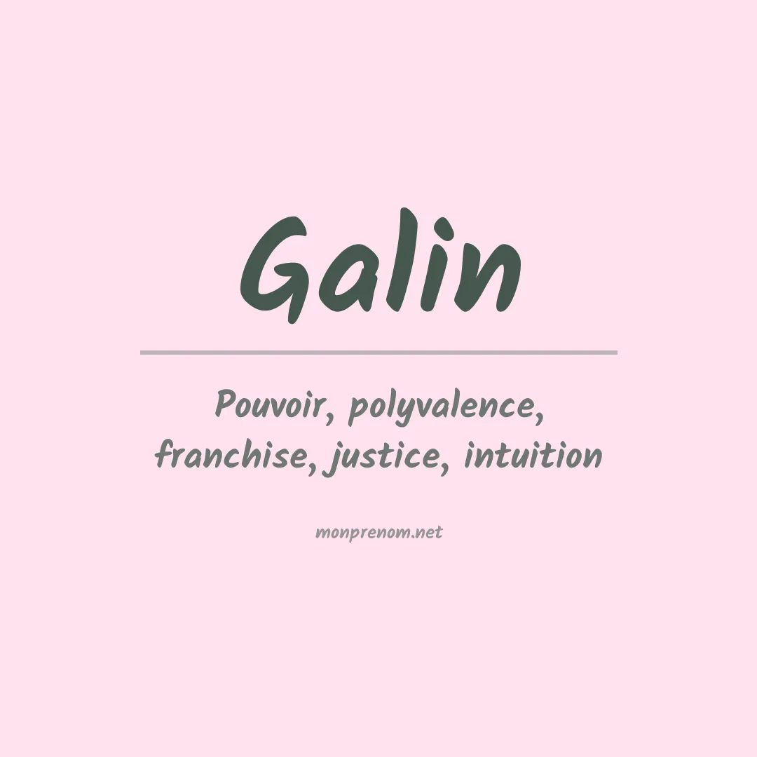 Prénom Galin