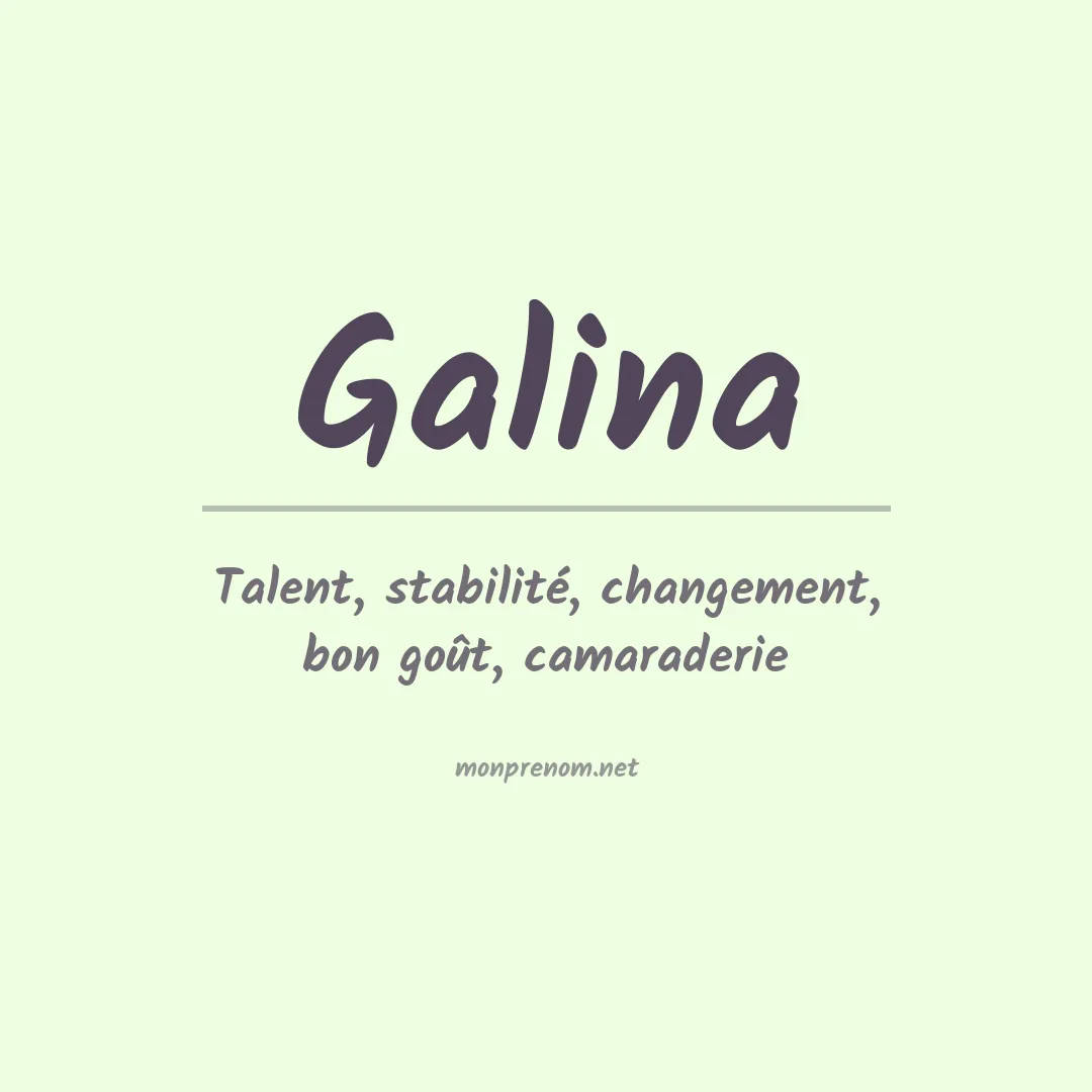 Prénom Galina