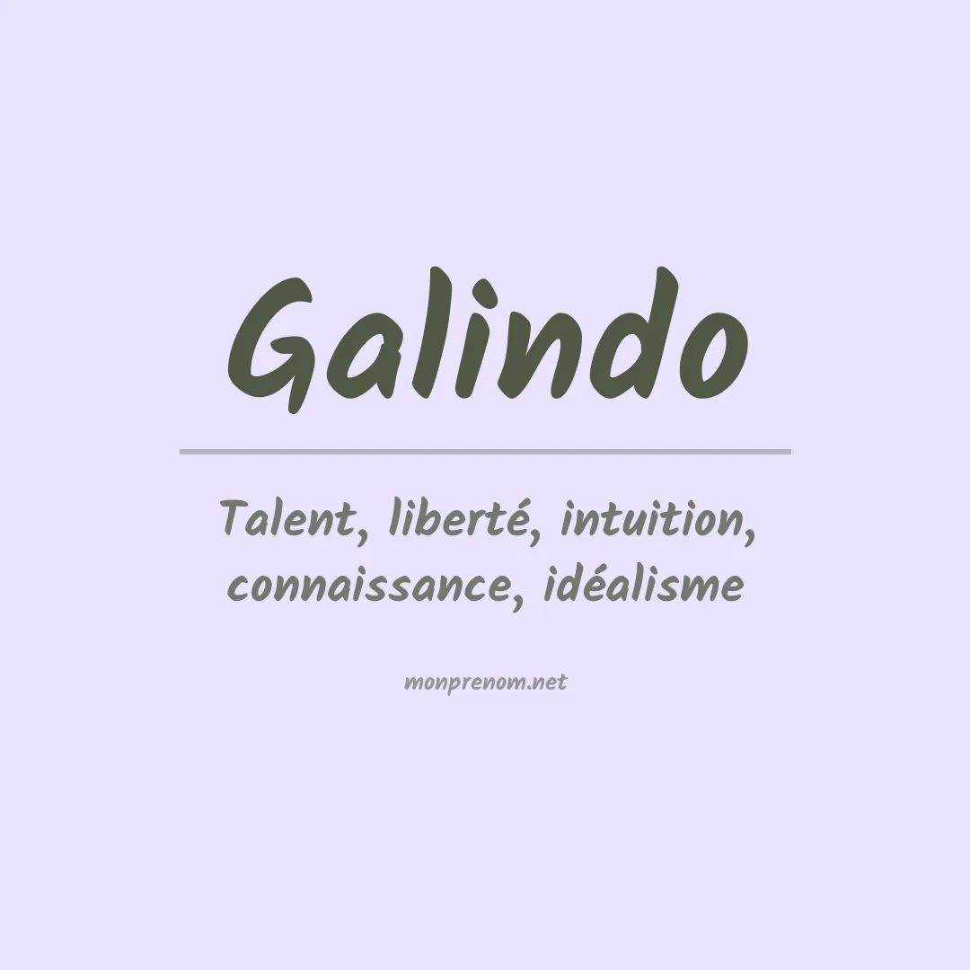 Signification du prénom Galindo