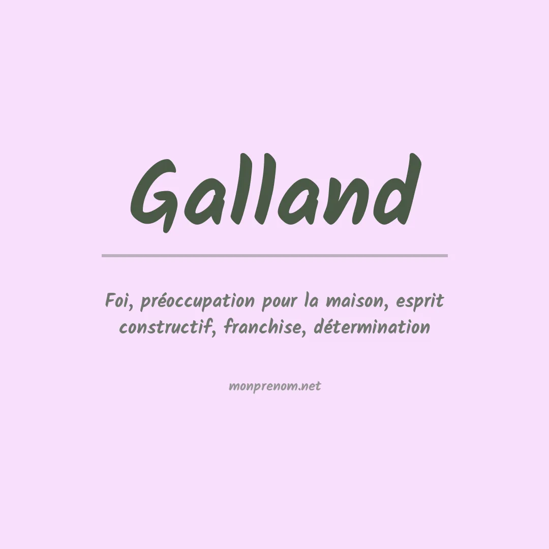 Prénom Galland