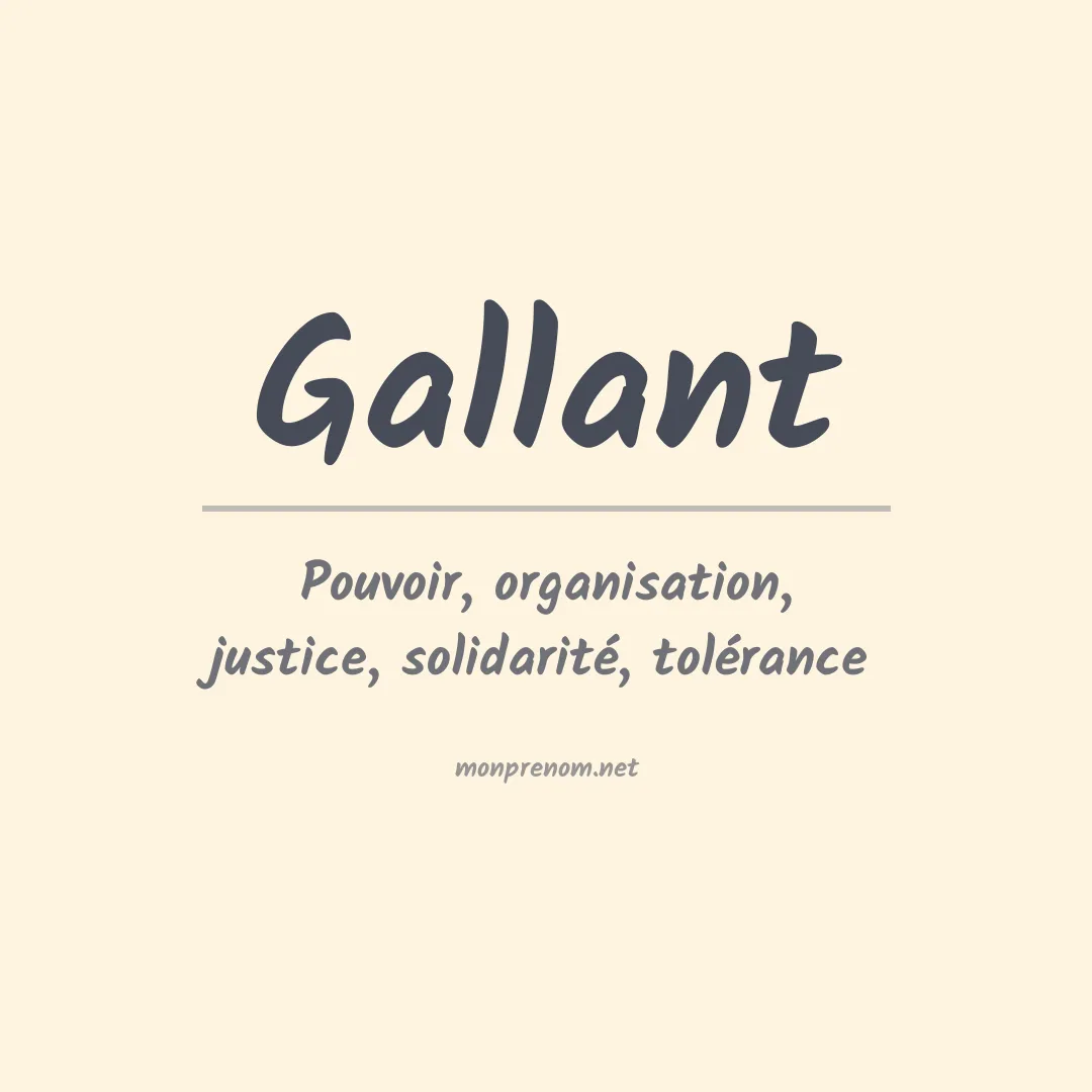 Prénom Gallant