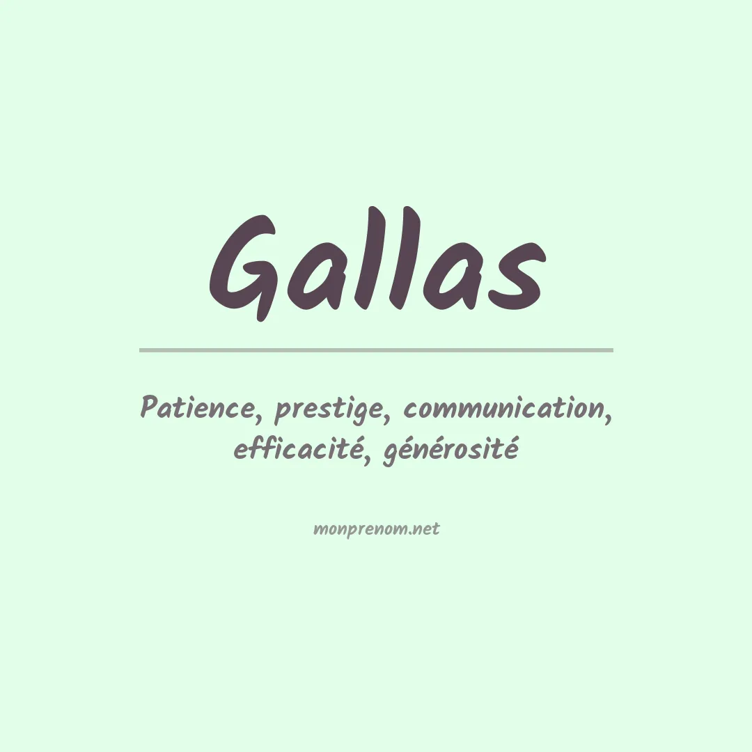 Prénom Gallas