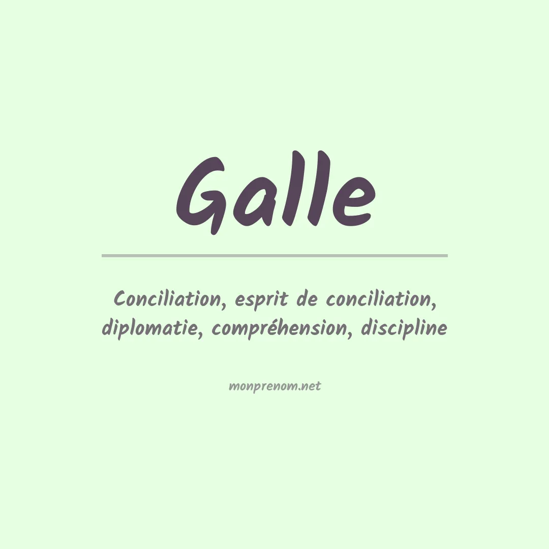 Prénom Galle