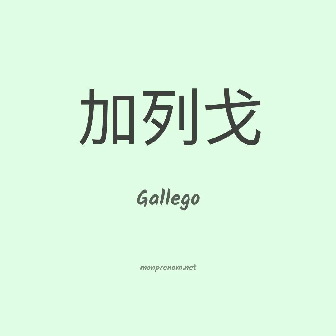 Gallego en chinois