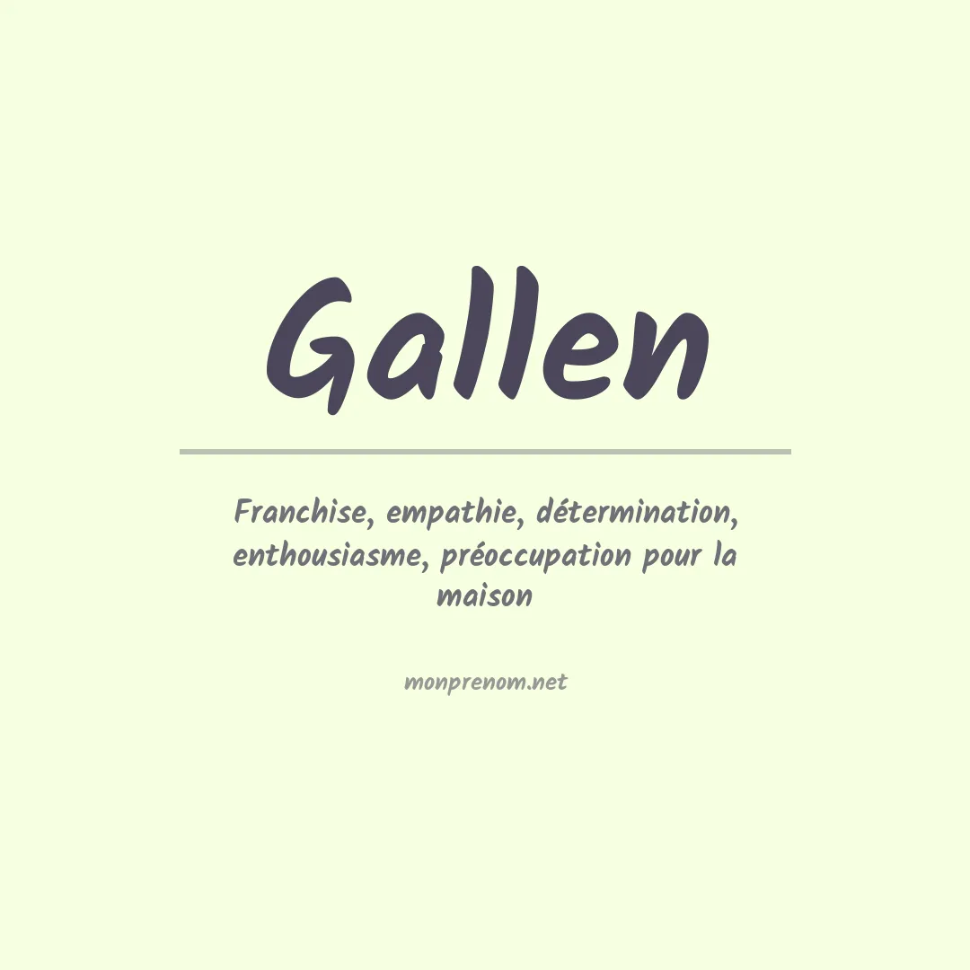 Prénom Gallen