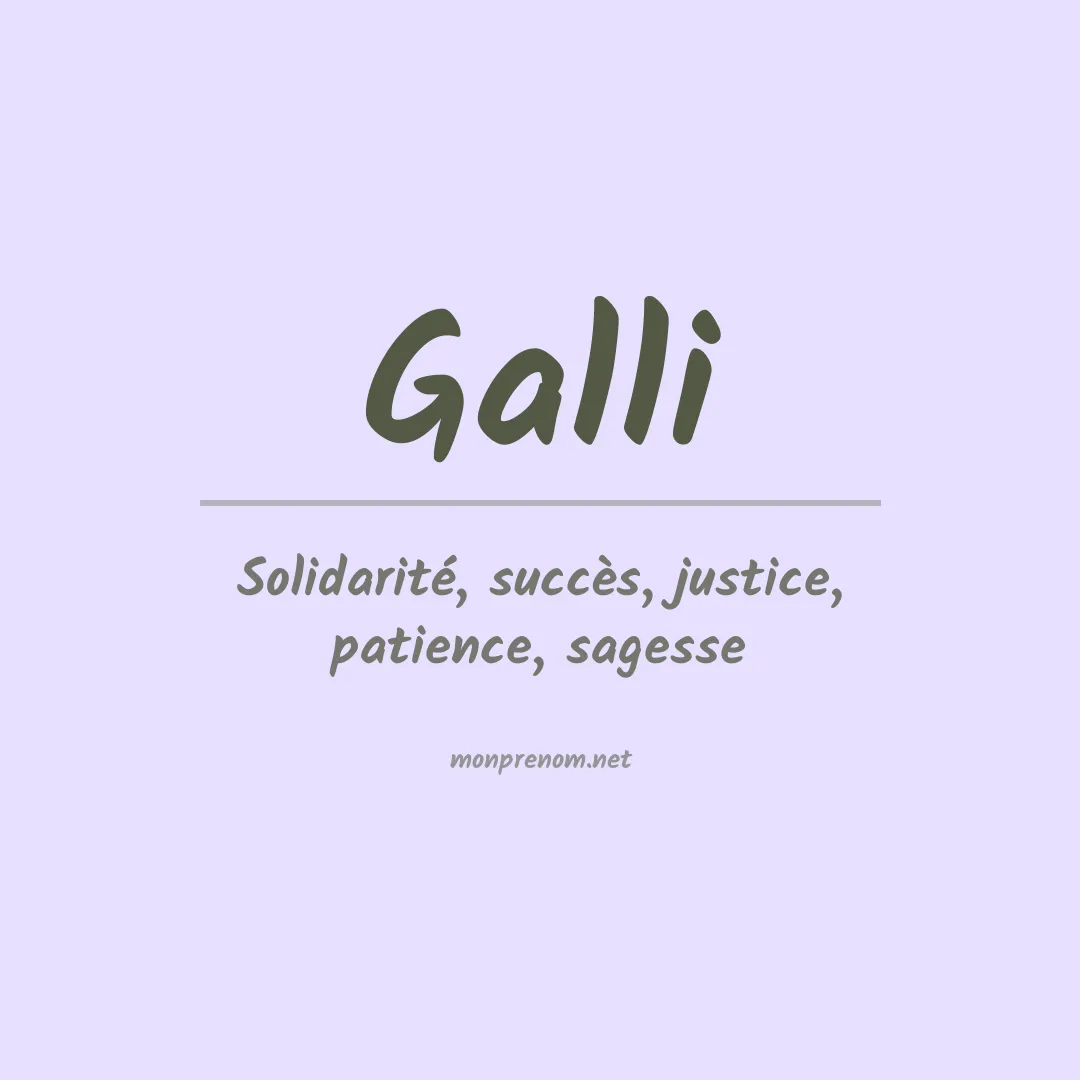Prénom Galli