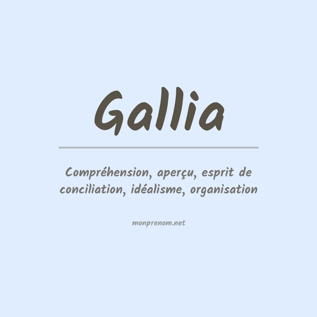 Prénom Gallia
