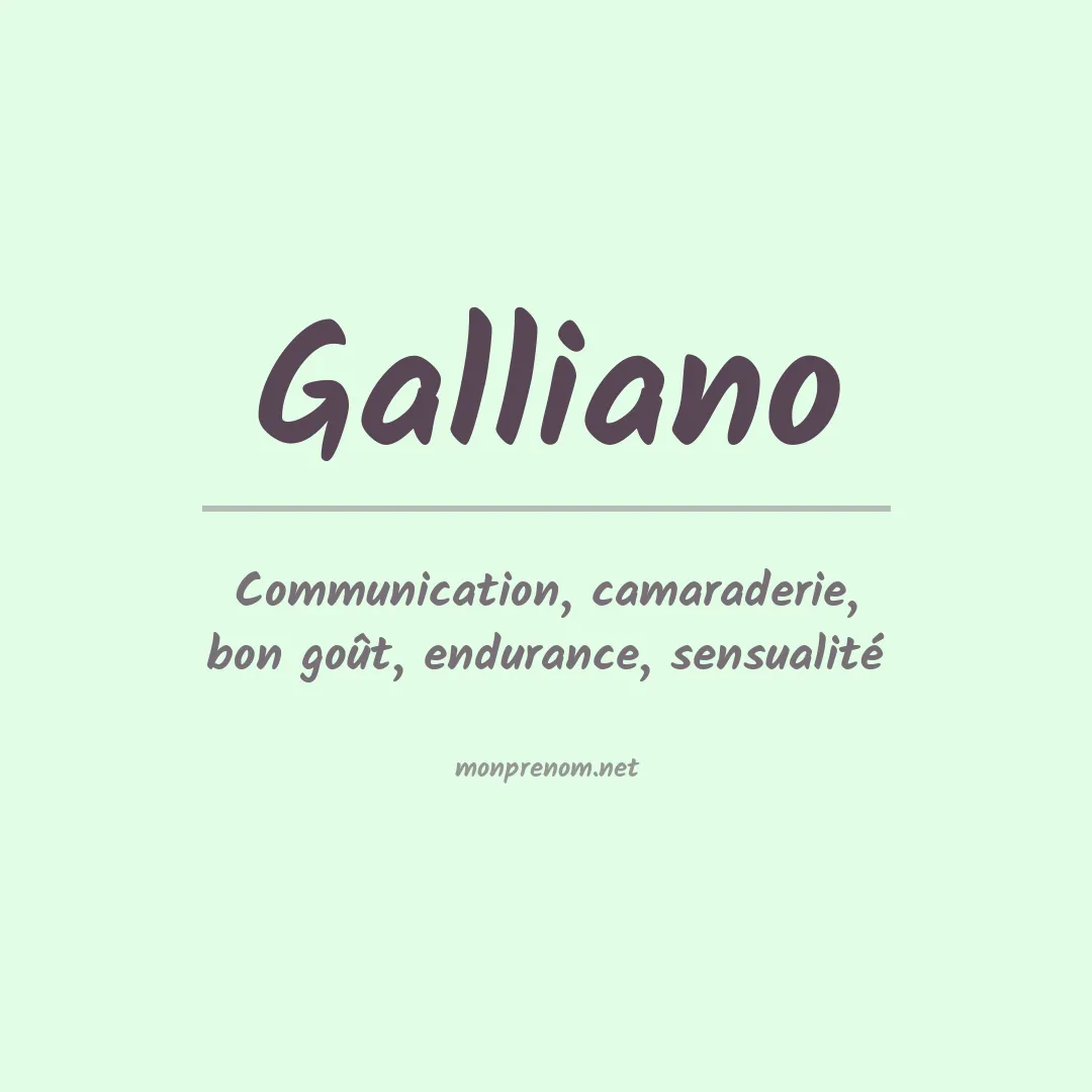 Prénom Galliano