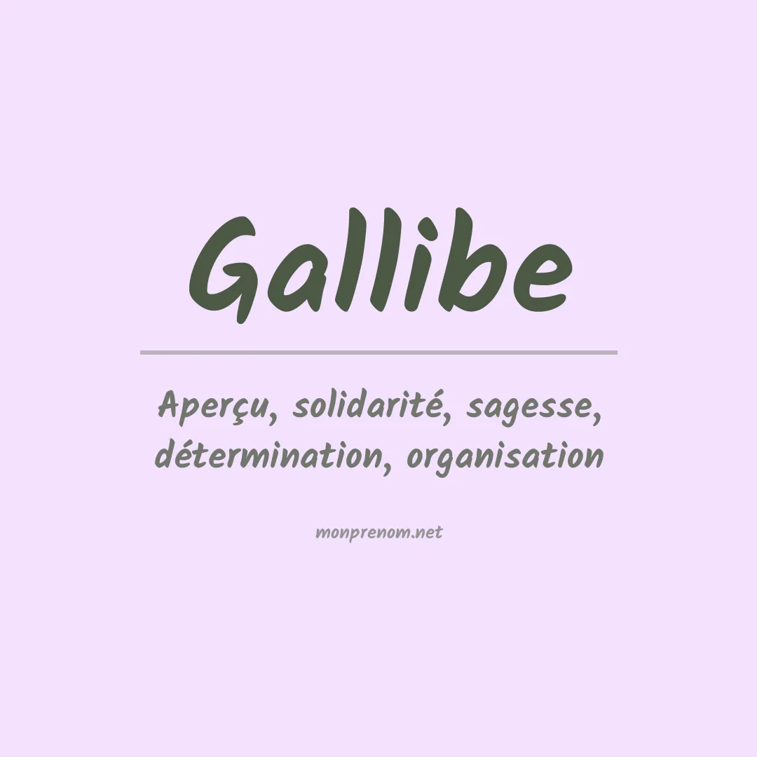 Prénom Gallibe