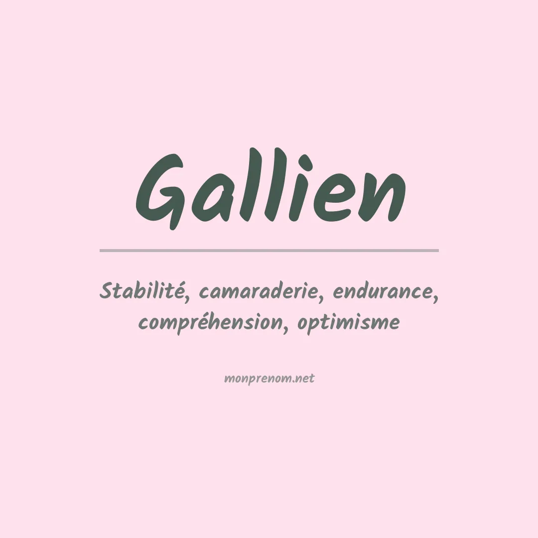 Prénom Gallien