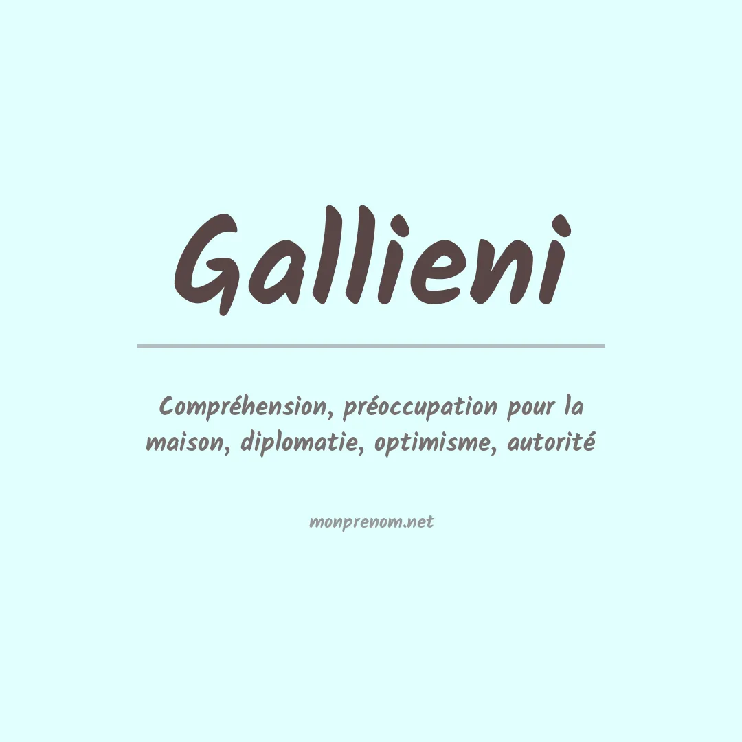 Prénom Gallieni