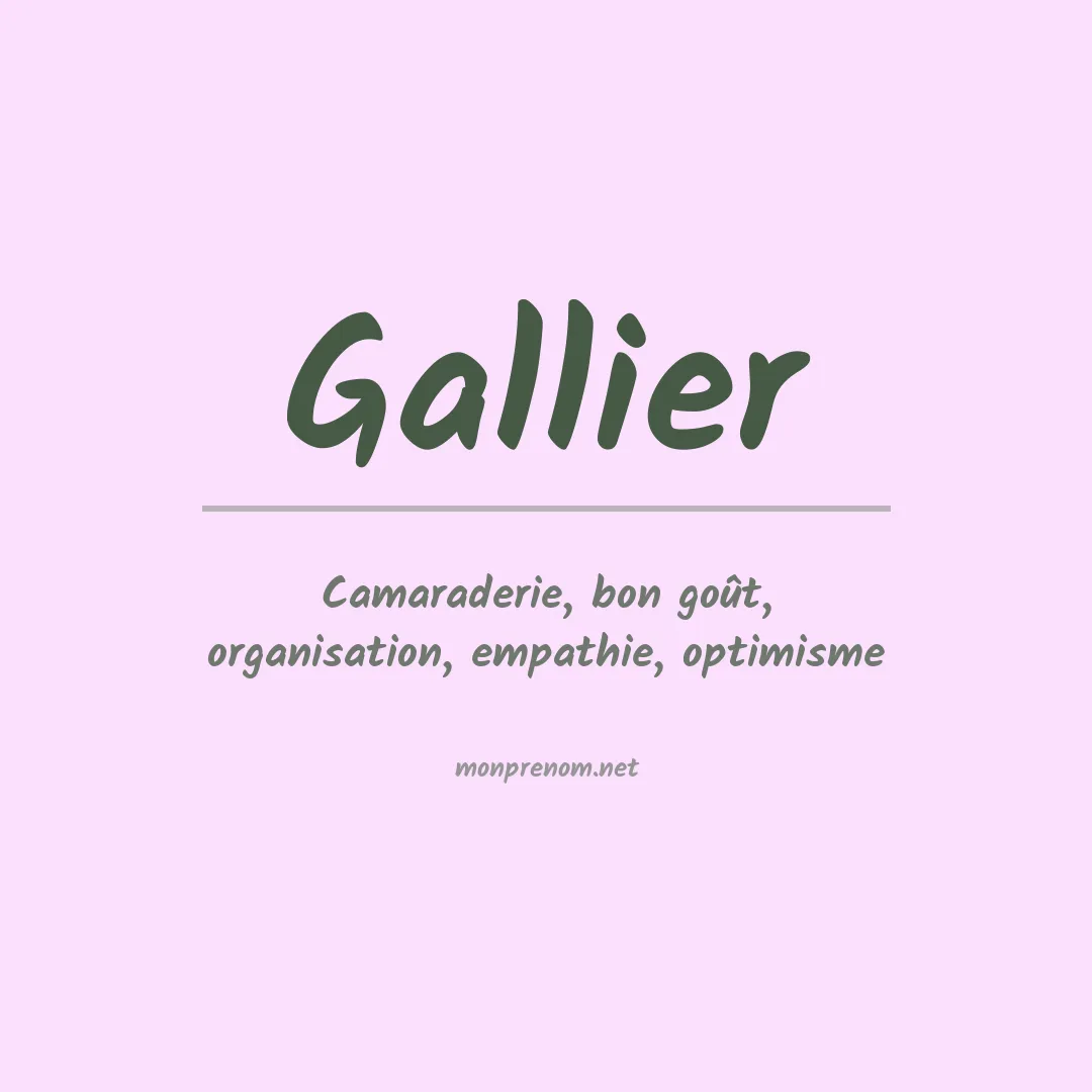 Prénom Gallier