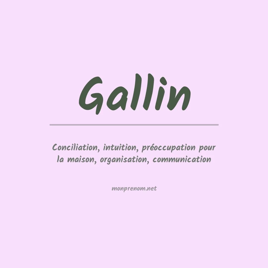 Prénom Gallin