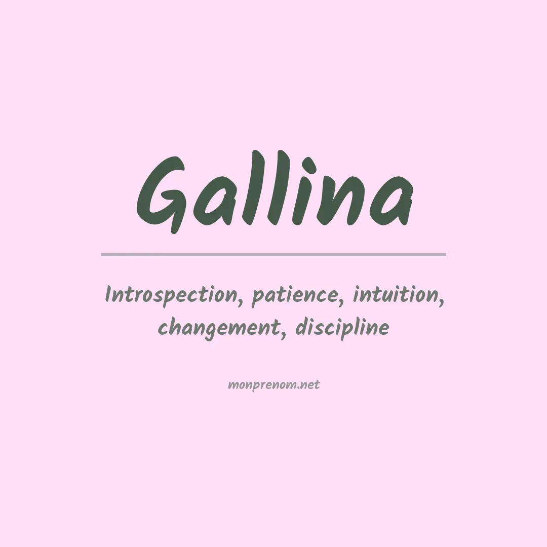 Prénom Gallina