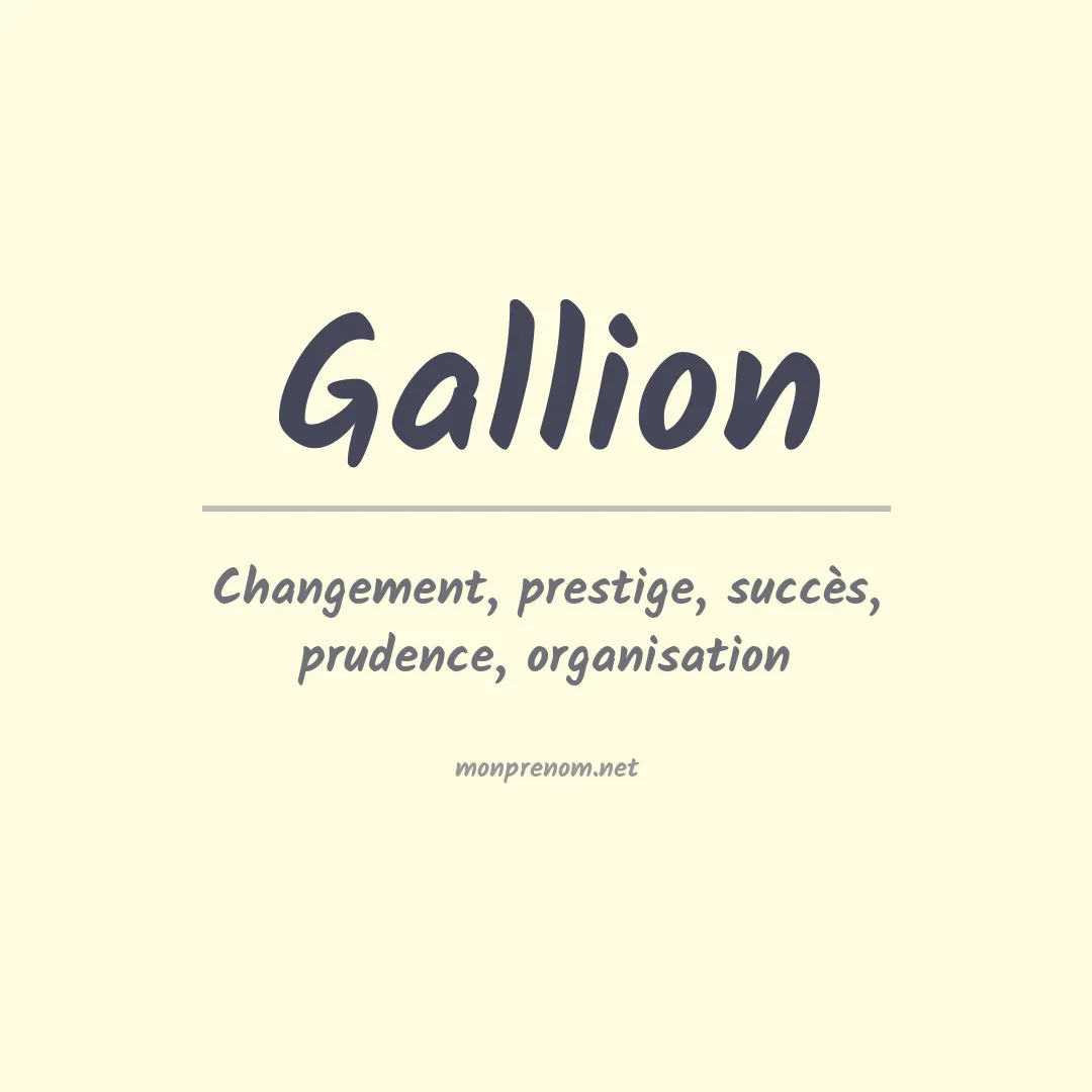 Prénom Gallion