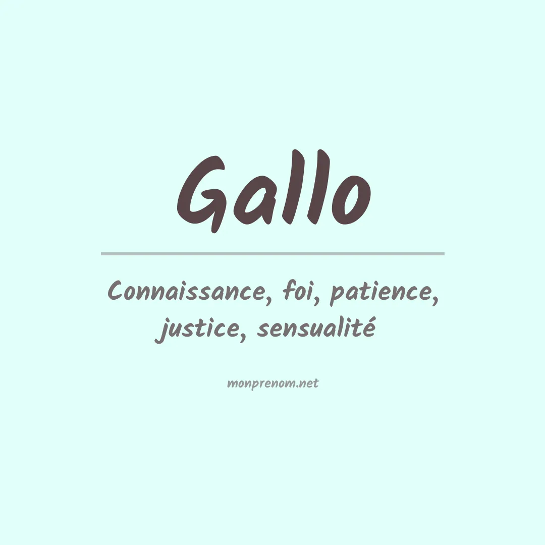 Prénom Gallo