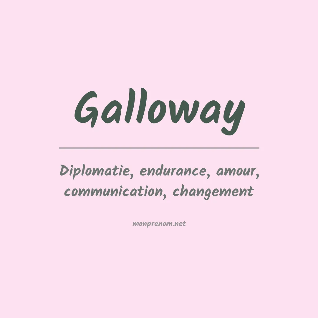 Prénom Galloway