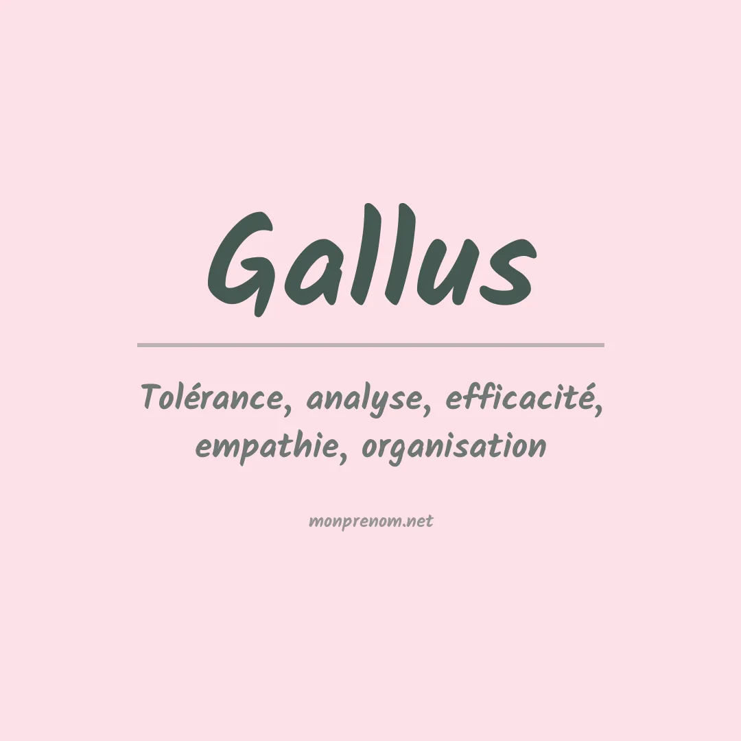 Prénom Gallus