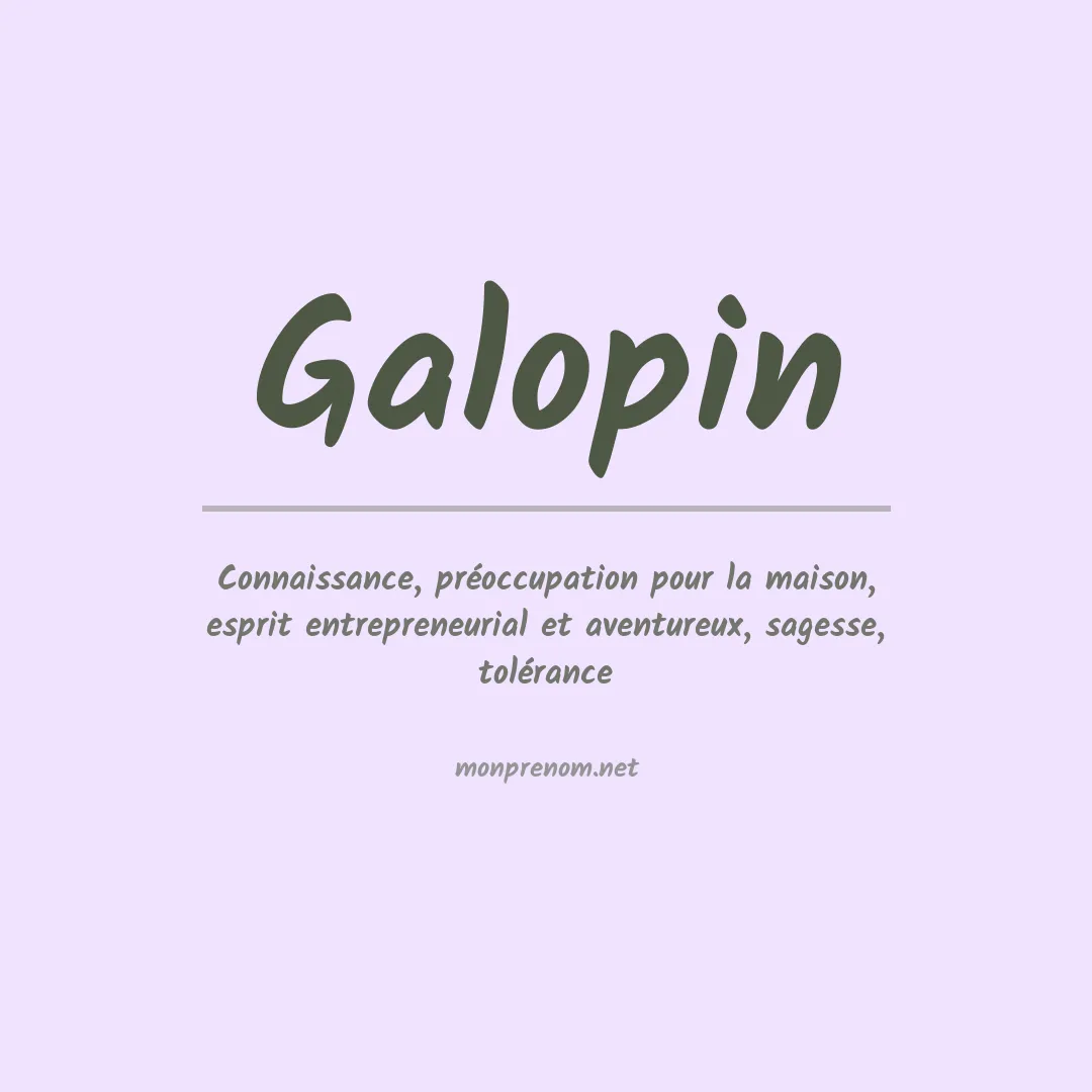 Prénom Galopin