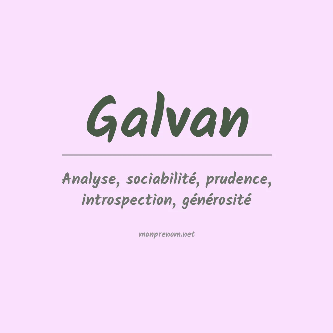 Prénom Galvan