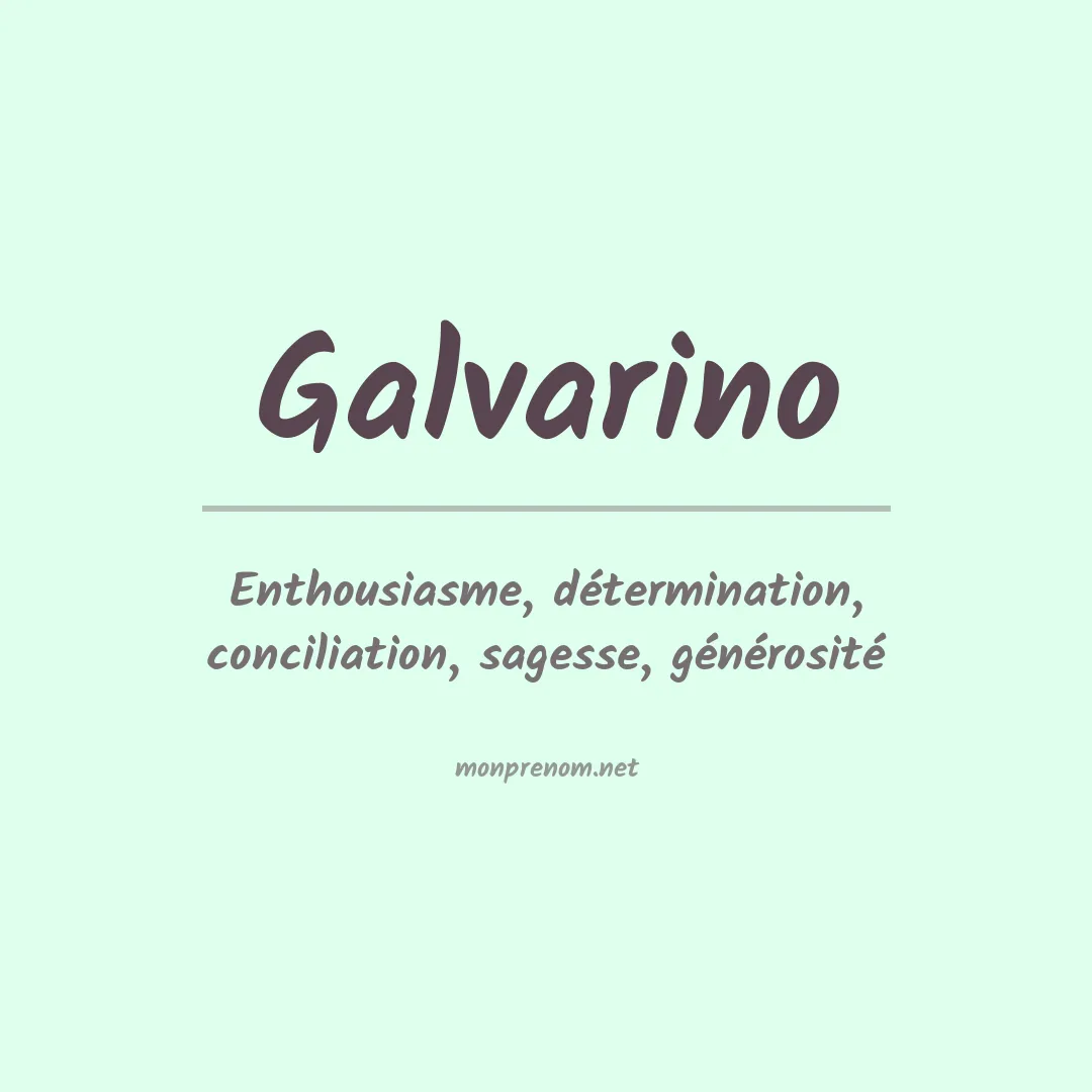 Signification du prénom Galvarino