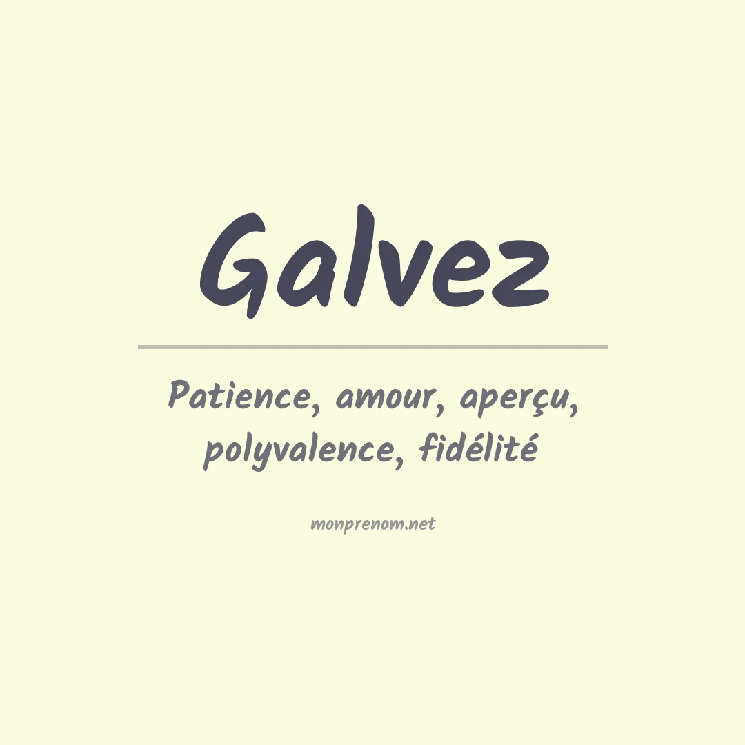 Prénom Galvez