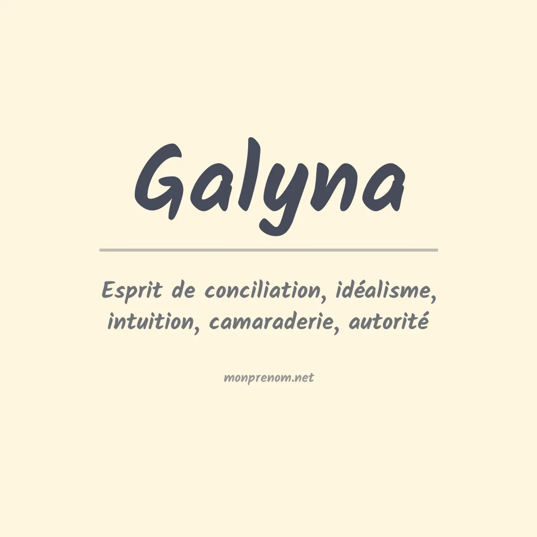 Signification du prénom Galyna