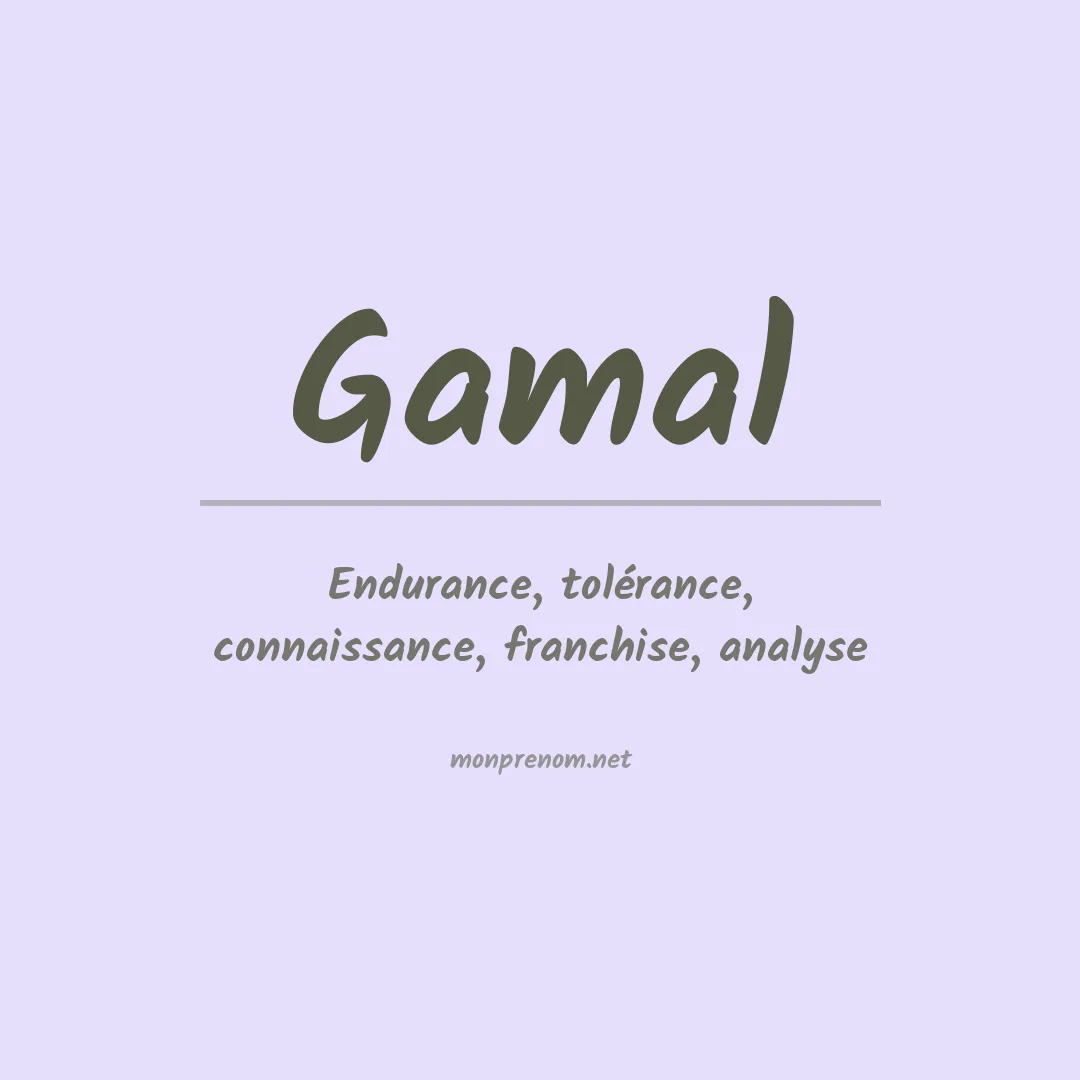 Prénom Gamal