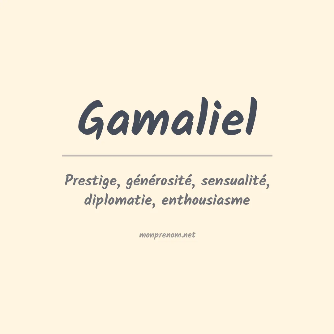 Signification du prénom Gamaliel