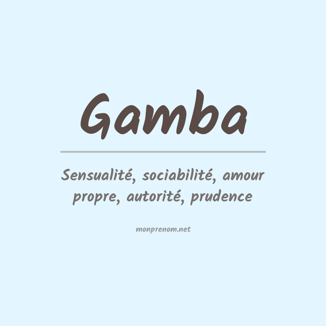 Prénom Gamba