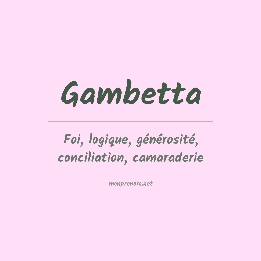 Prénom Gambetta