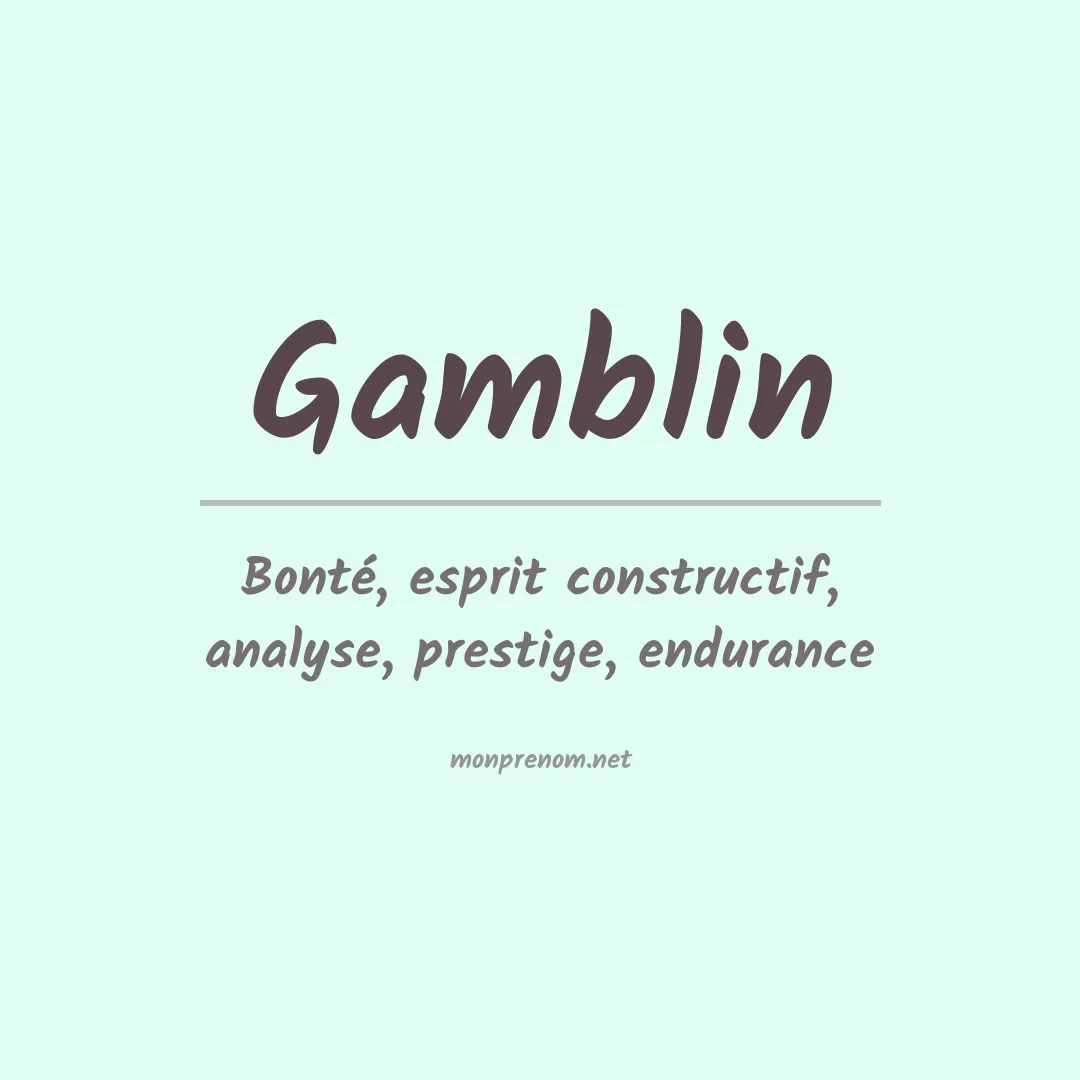 Prénom Gamblin