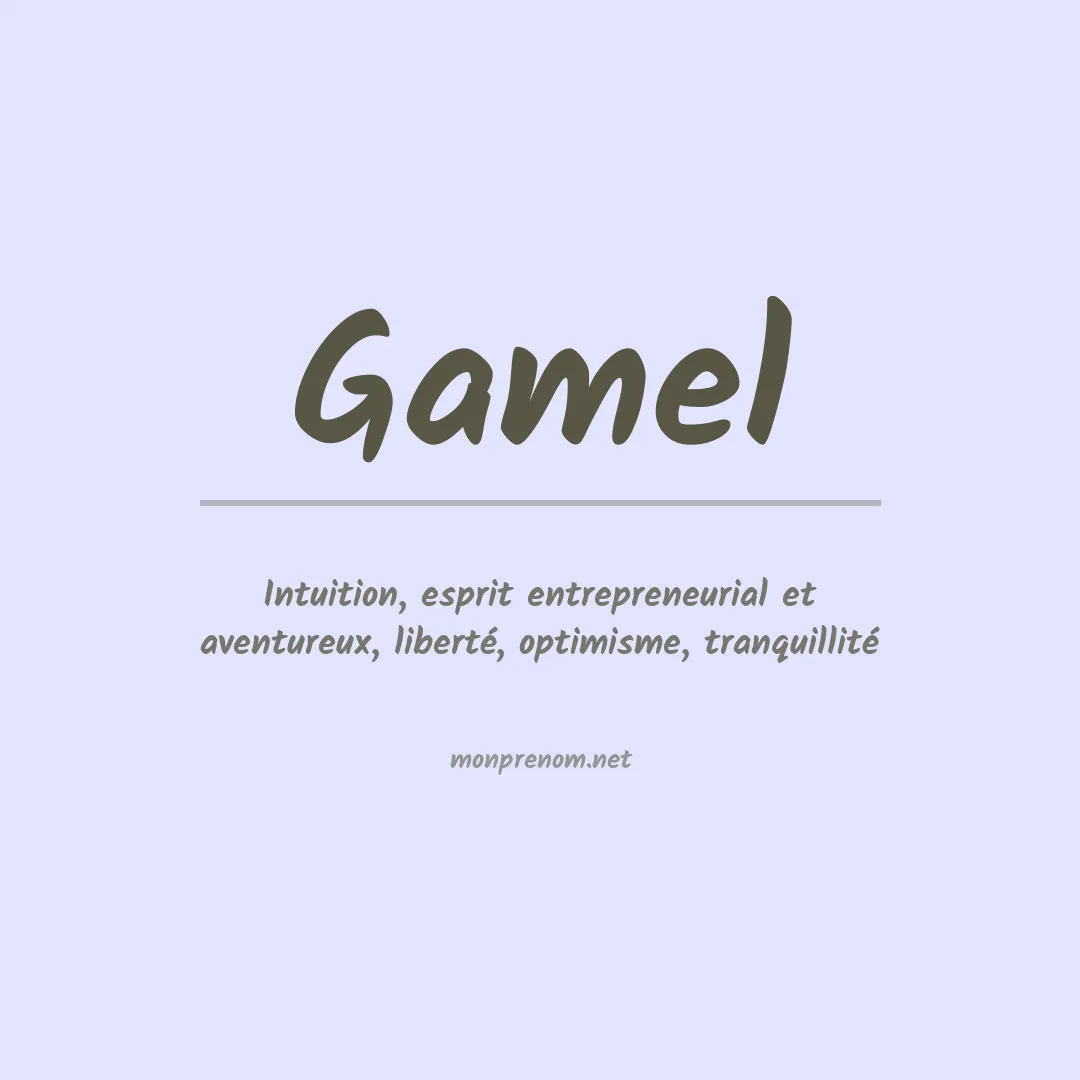 Prénom Gamel