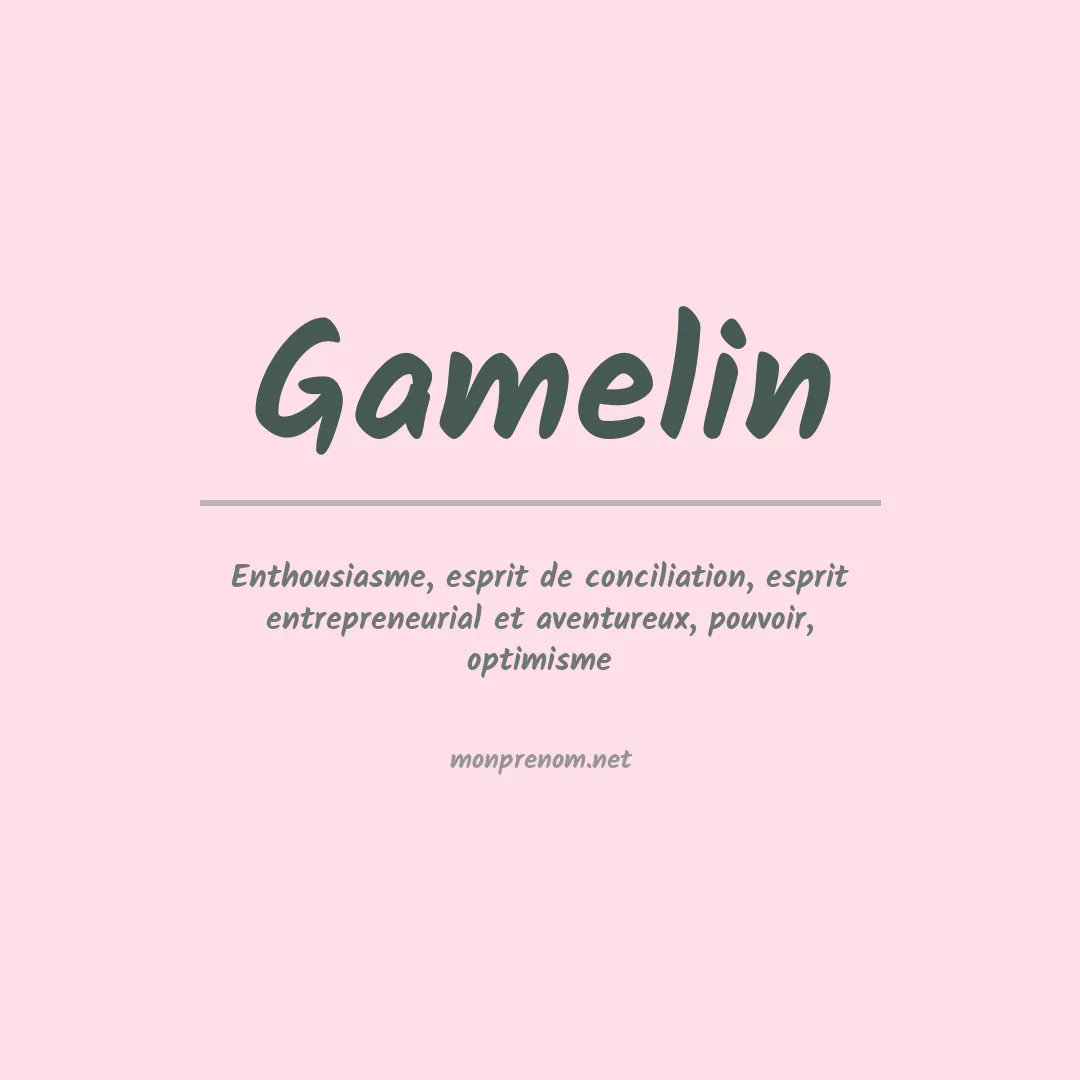 Prénom Gamelin