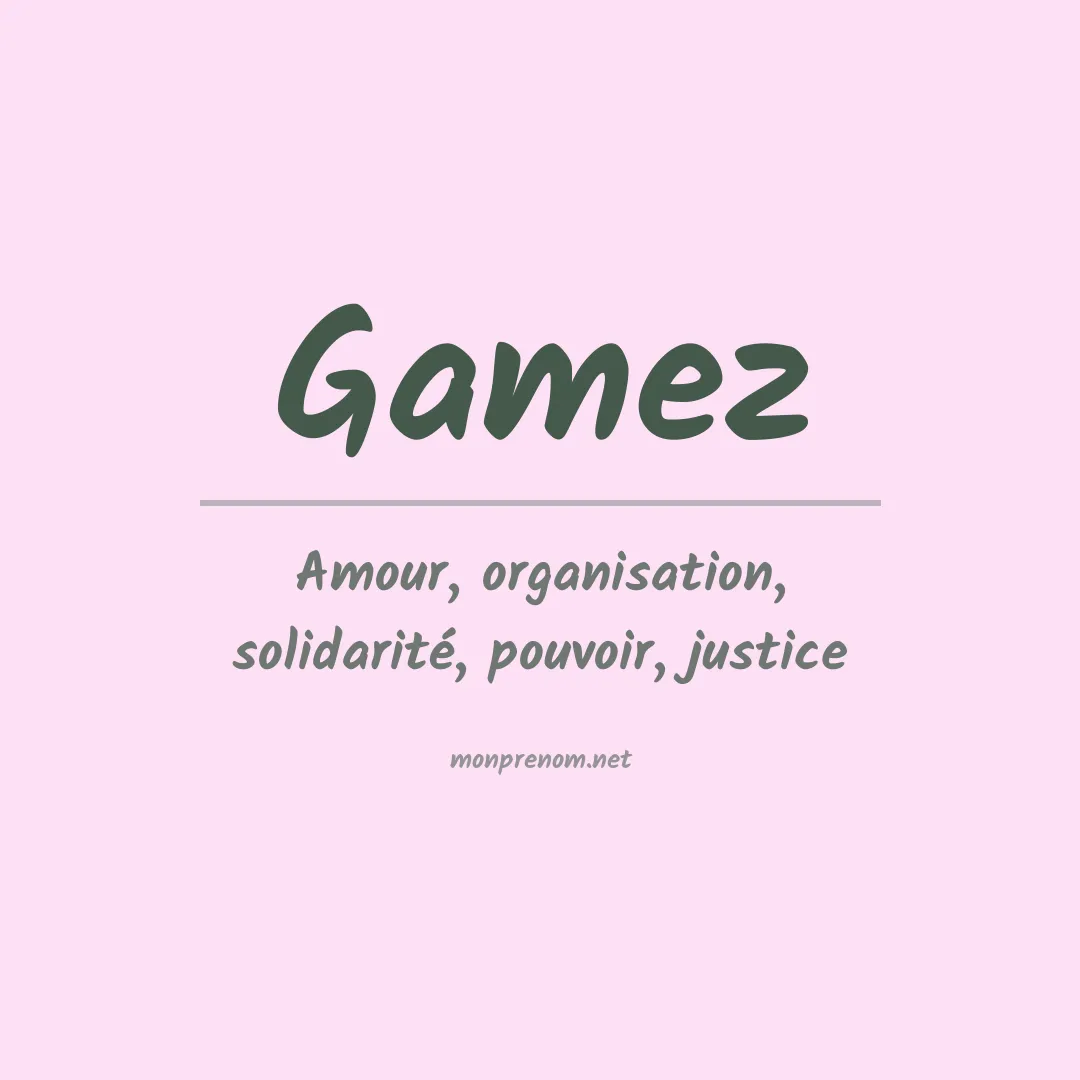 Prénom Gamez